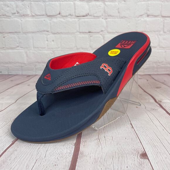 Reef Fanning x MLB Boston Red Sox With Bottle Opener Sandals Mens Sz 13 (CI4842)